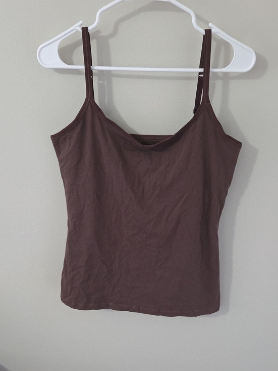 Pact Organic Tops - Women's Brown Spaghetti Strap Tank Top